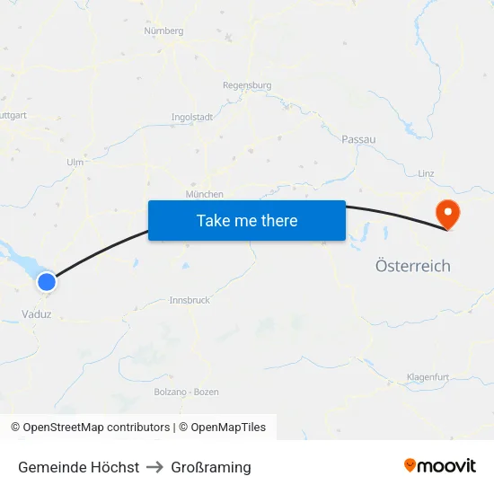 Gemeinde Höchst to Großraming map