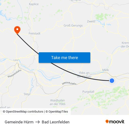 Gemeinde Hürm to Bad Leonfelden map