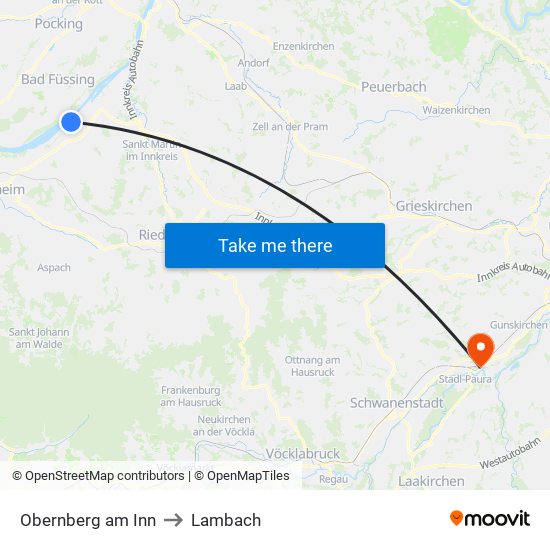 Obernberg am Inn to Lambach map