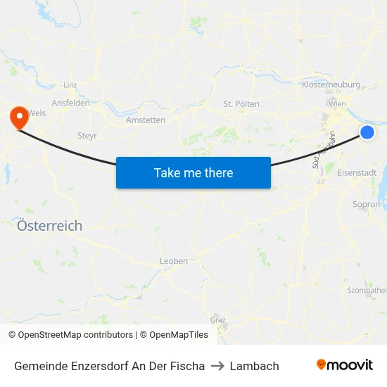 Gemeinde Enzersdorf An Der Fischa to Lambach map