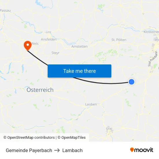 Gemeinde Payerbach to Lambach map