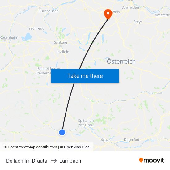 Dellach Im Drautal to Lambach map