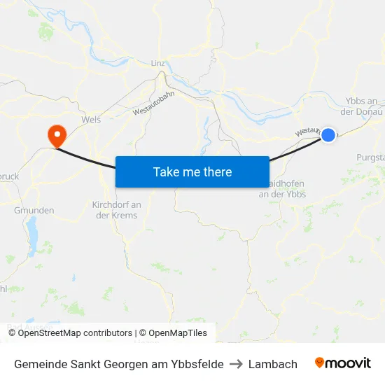 Gemeinde Sankt Georgen am Ybbsfelde to Lambach map