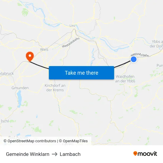 Gemeinde Winklarn to Lambach map