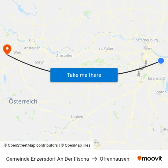 Gemeinde Enzersdorf An Der Fischa to Offenhausen map