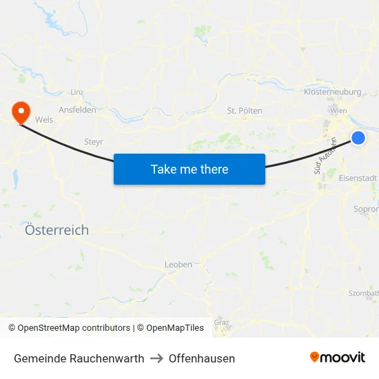 Gemeinde Rauchenwarth to Offenhausen map
