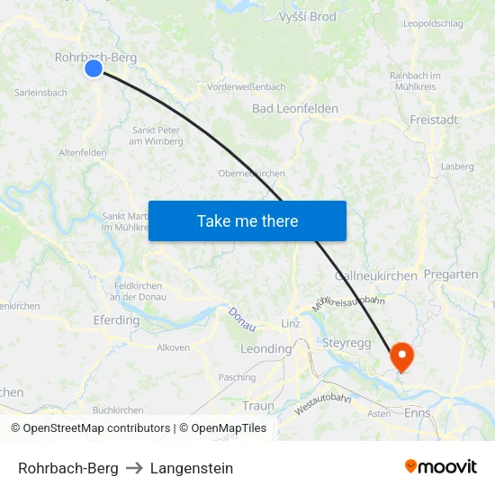 Rohrbach-Berg to Langenstein map