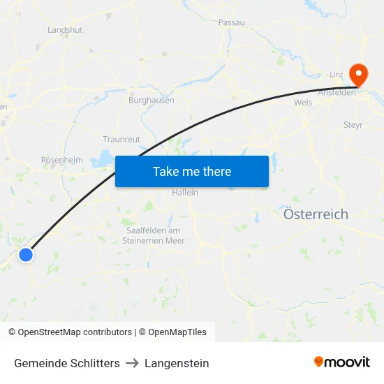 Gemeinde Schlitters to Langenstein map