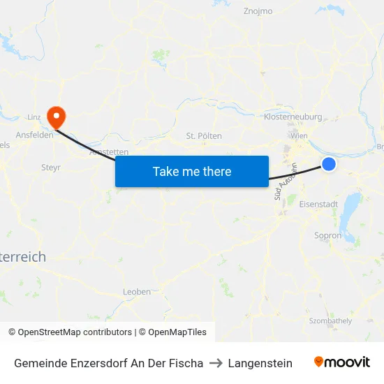 Gemeinde Enzersdorf An Der Fischa to Langenstein map