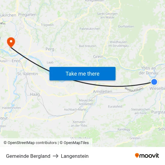 Gemeinde Bergland to Langenstein map