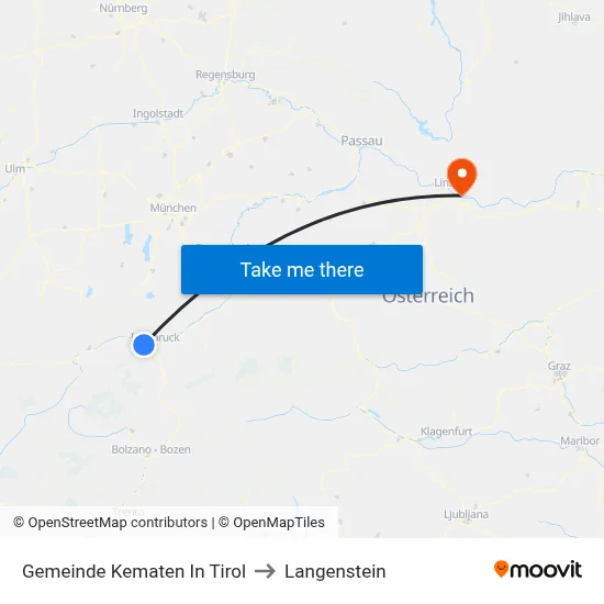 Gemeinde Kematen In Tirol to Langenstein map