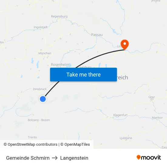 Gemeinde Schmirn to Langenstein map