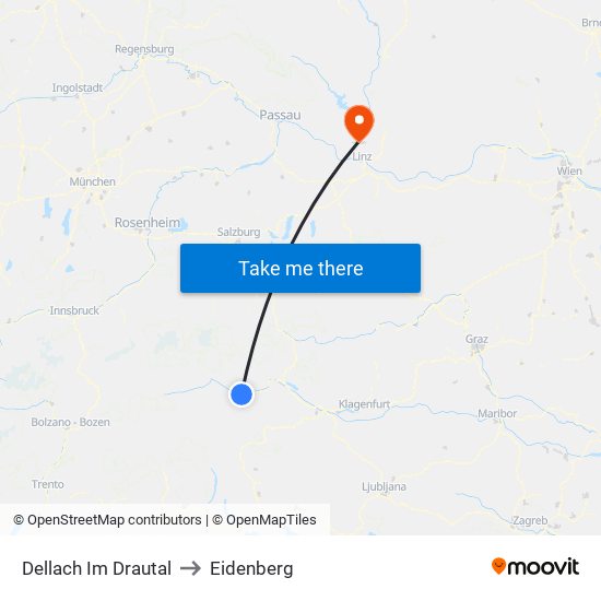 Dellach Im Drautal to Eidenberg map