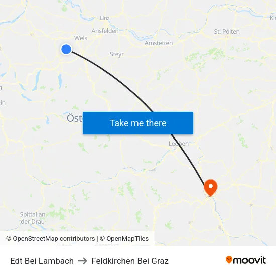 Edt Bei Lambach to Feldkirchen Bei Graz map