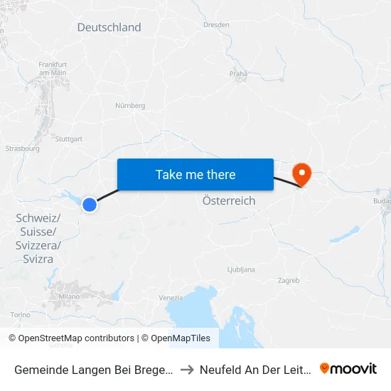 Gemeinde Langen Bei Bregenz to Neufeld An Der Leitha map