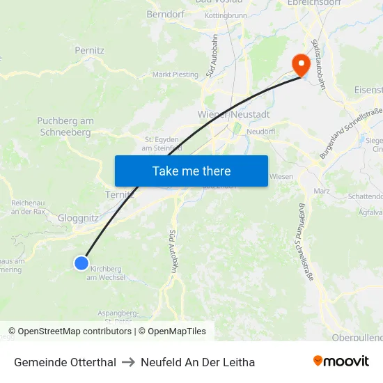 Gemeinde Otterthal to Neufeld An Der Leitha map
