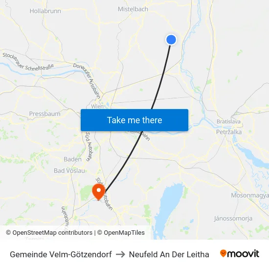 Gemeinde Velm-Götzendorf to Neufeld An Der Leitha map