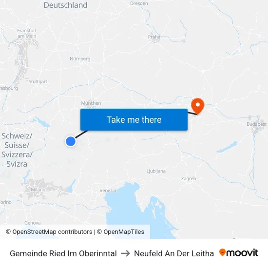 Gemeinde Ried Im Oberinntal to Neufeld An Der Leitha map