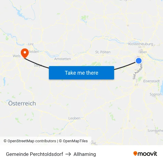 Gemeinde Perchtoldsdorf to Allhaming map