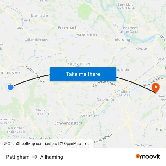 Pattigham to Allhaming map
