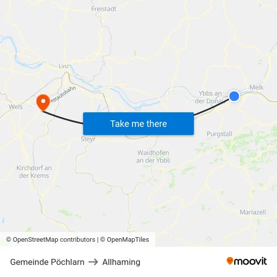 Gemeinde Pöchlarn to Allhaming map