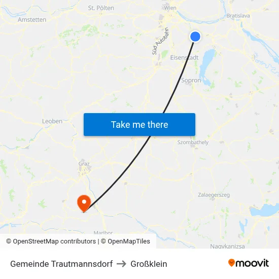 Gemeinde Trautmannsdorf to Großklein map