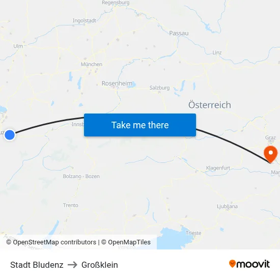 Stadt Bludenz to Großklein map