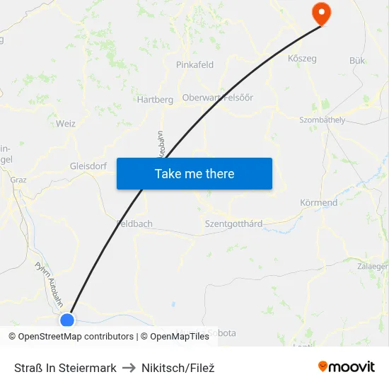 Straß In Steiermark to Nikitsch/Filež map