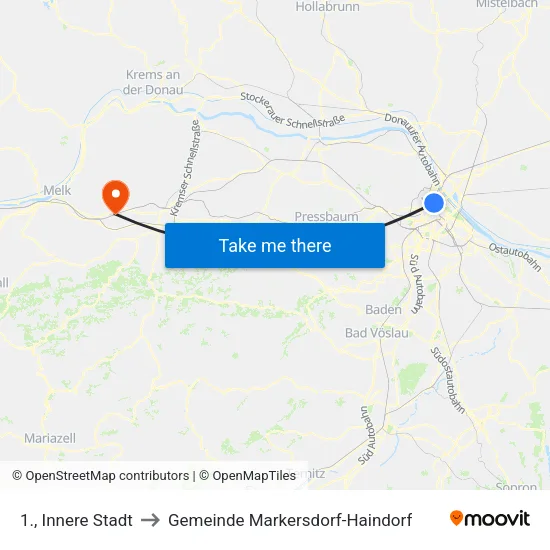 1., Innere Stadt to Gemeinde Markersdorf-Haindorf map