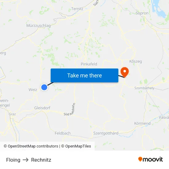 Floing to Rechnitz map