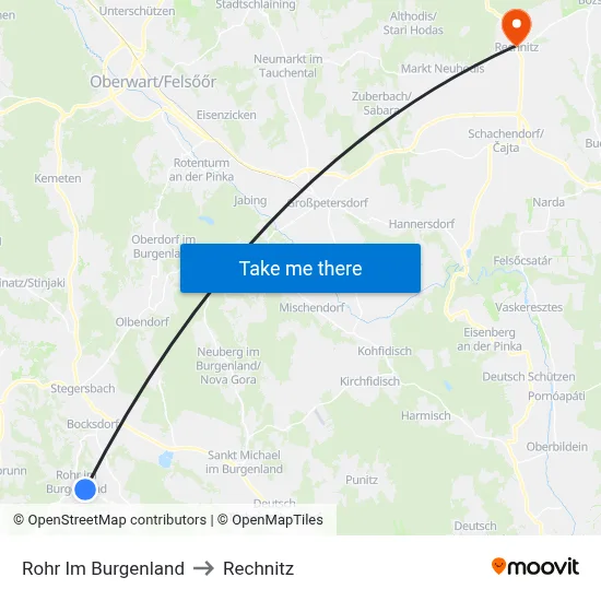 Rohr Im Burgenland to Rechnitz map