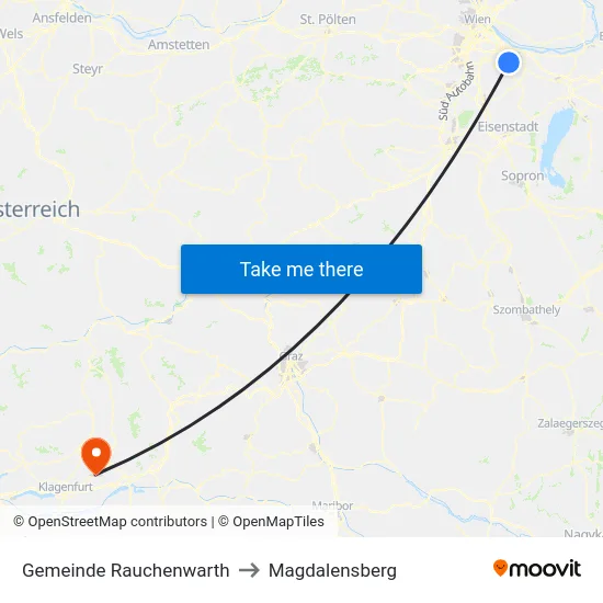 Gemeinde Rauchenwarth to Magdalensberg map