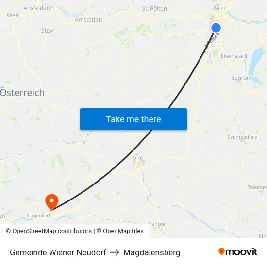 Gemeinde Wiener Neudorf to Magdalensberg map
