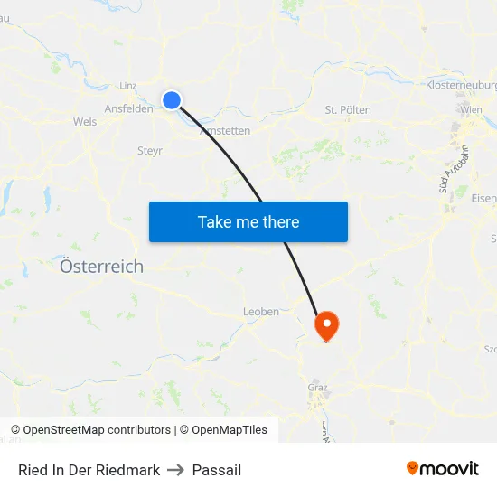Ried In Der Riedmark to Passail map