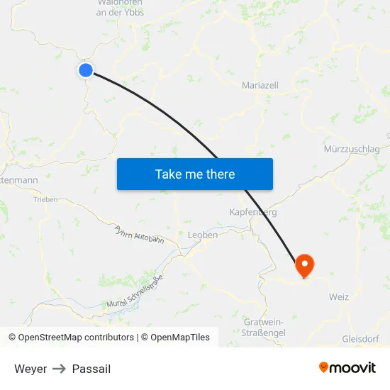 Weyer to Passail map