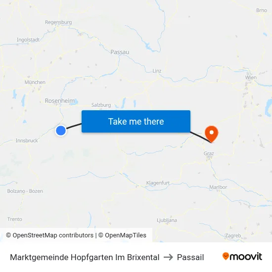 Marktgemeinde Hopfgarten Im Brixental to Passail map