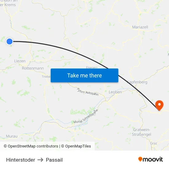Hinterstoder to Passail map