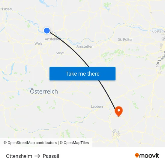 Ottensheim to Passail map
