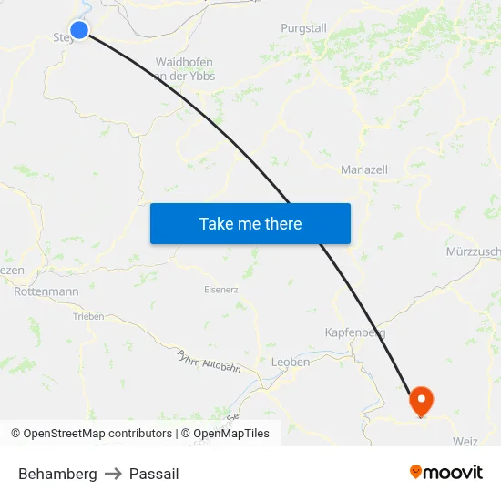 Behamberg to Passail map