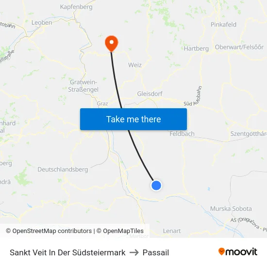 Sankt Veit In Der Südsteiermark to Passail map