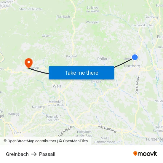 Greinbach to Passail map