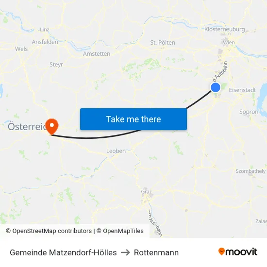 Gemeinde Matzendorf-Hölles to Rottenmann map
