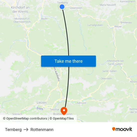 Ternberg to Rottenmann map