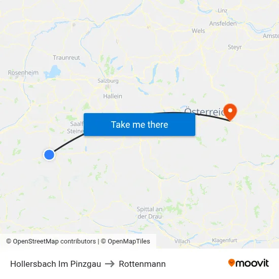 Hollersbach Im Pinzgau to Rottenmann map