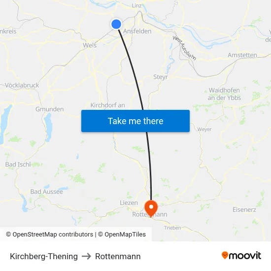 Kirchberg-Thening to Rottenmann map