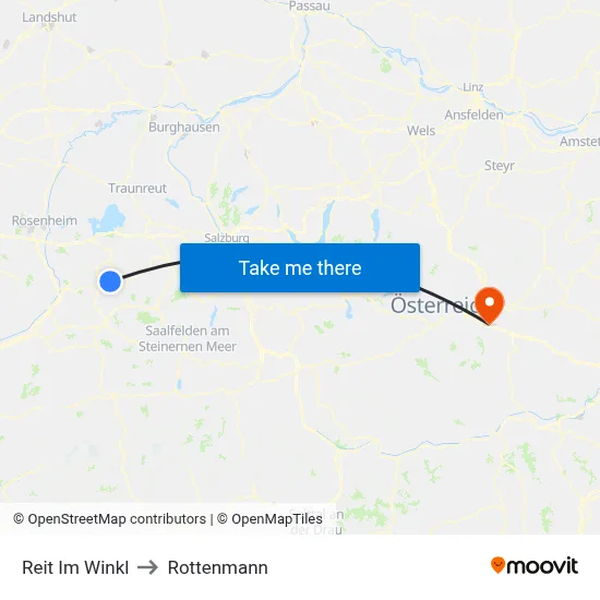 Reit Im Winkl to Rottenmann map