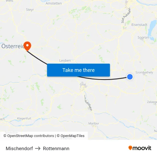 Mischendorf to Rottenmann map