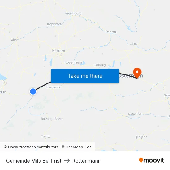 Gemeinde Mils Bei Imst to Rottenmann map