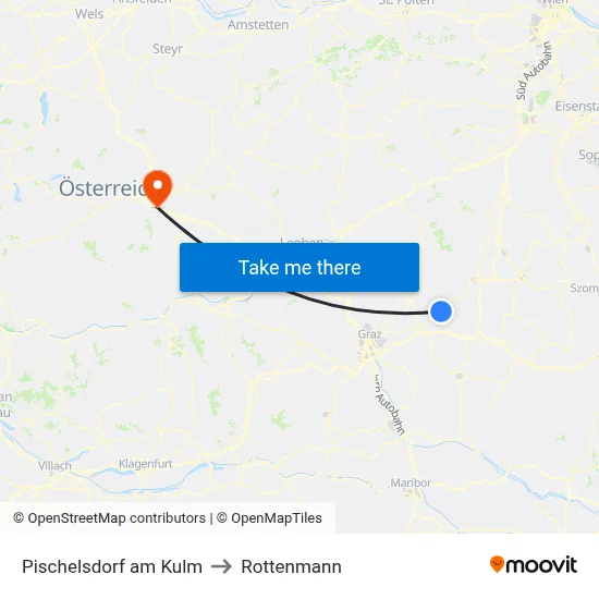 Pischelsdorf am Kulm to Rottenmann map