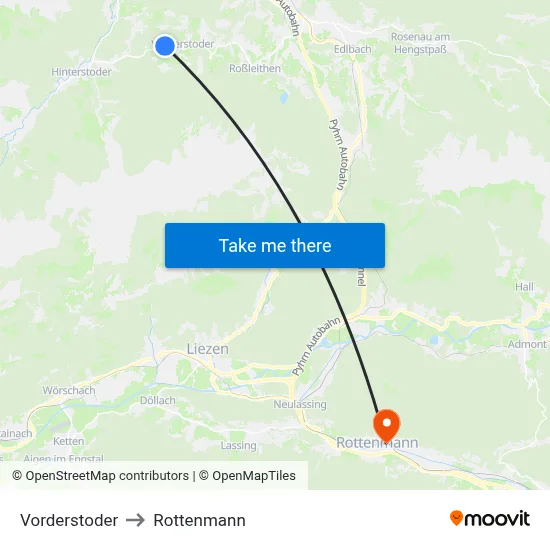 Vorderstoder to Rottenmann map